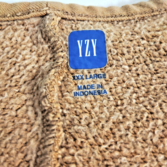 YZY Gap Womens 3XL Brown Yoke Fleece Short Sleeve Regular Fit Crewneck Pullover - Picture 6 of 6